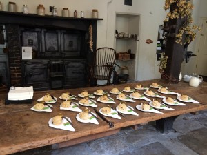 Cream tea in the kitchen at Chawton Great House
