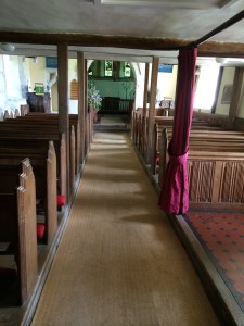 Interior of Dummer Church (during Hidden Britain Tour). Friends of the Austens, the Terry family, lived in Dummer