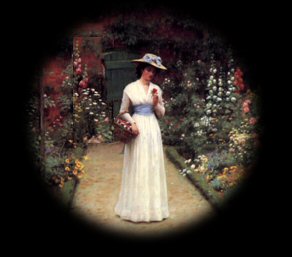 lady in garden