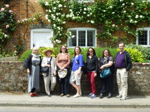 One of the beautiful Chawton cottages. Jane Odiwe, Susan Mason-Milks, Abigail Reynolds, Leslie Diamond, Maria Grace, Monica Fairview and Mr. Darcy