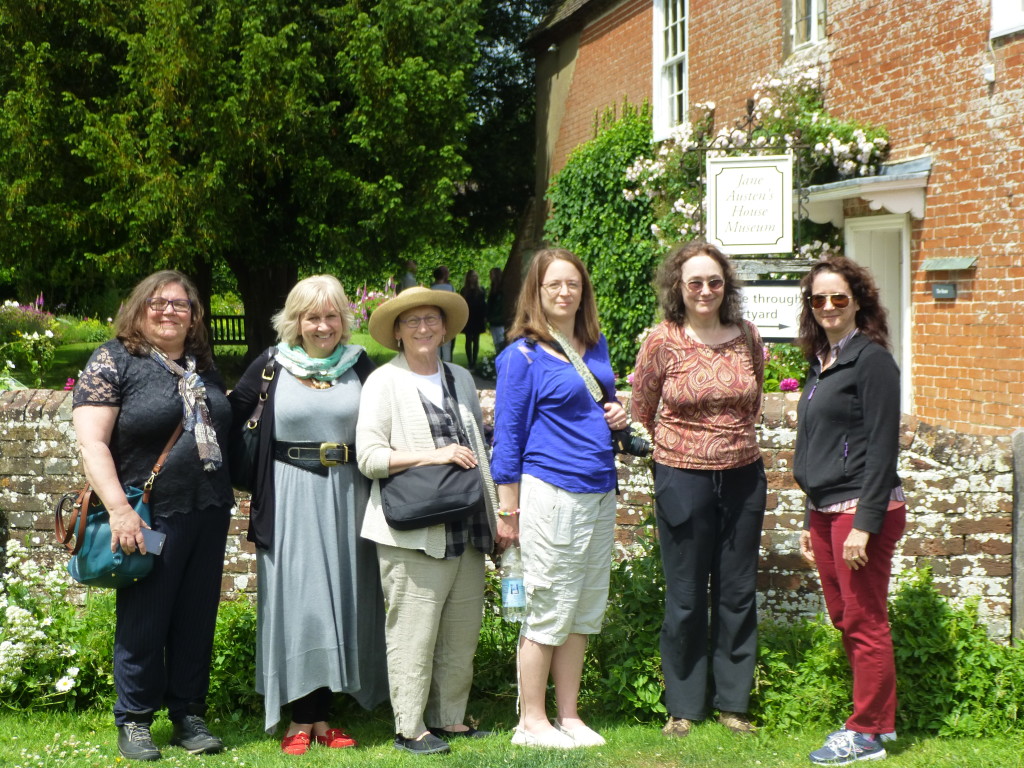 At Jane Austen's House: Monica Fairview, Jane Odiwe, Susan Mason Milks, Leslie Diamond, Abigail Reynolds, Maria Grace