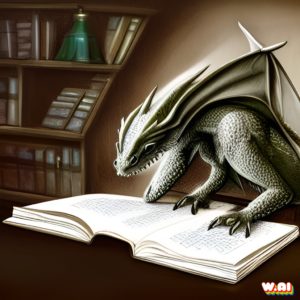 Book wyrm dragon
