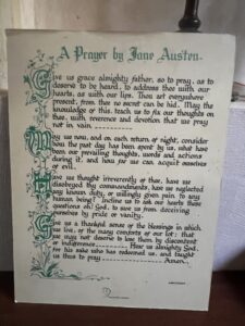 A prayer by Jane Austen
