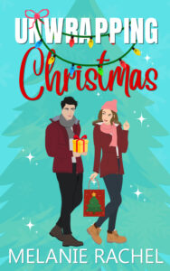 Cover for Unwrapping Christmas with couple walking together carrying presents.